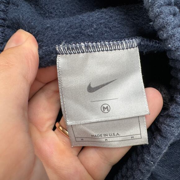 Vintage Nike Pants Size Medium Blue Fleece Sweatpants Embroidered Swoosh USA 90s - Picture 3 of 5